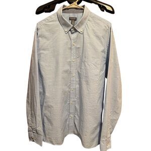 Men's Van Heusen Never Tuck Light Blue Textured Dress Shirt Size XL‎